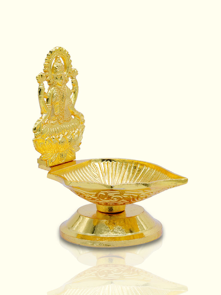 3.5" Metal Laxmi Depam - Sripuram Store