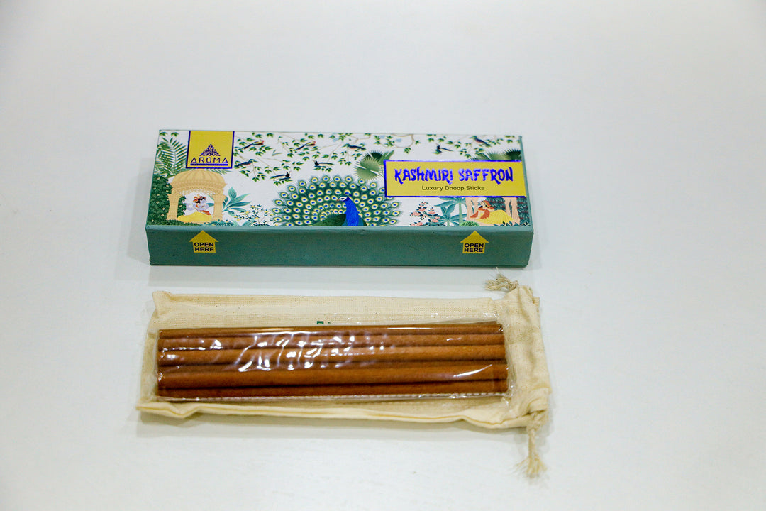 AROMA' S Kashmiri Saffron Luxury Dhoop Sticks