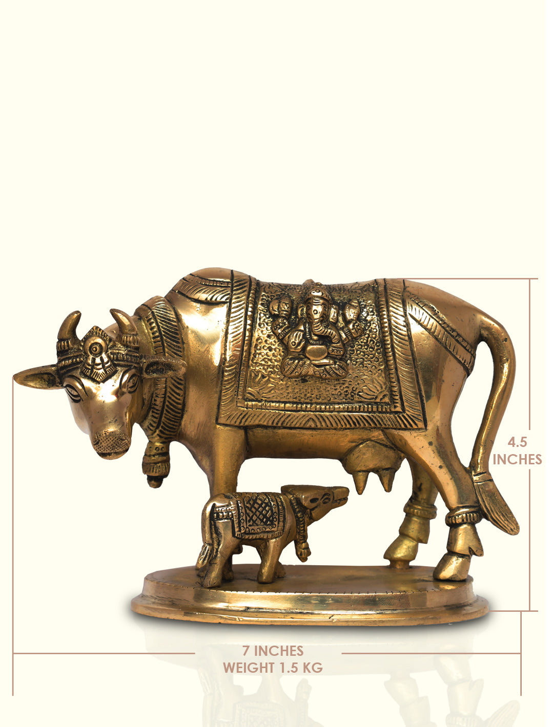 4.5" Brass Gho Mata - Sripuram Store