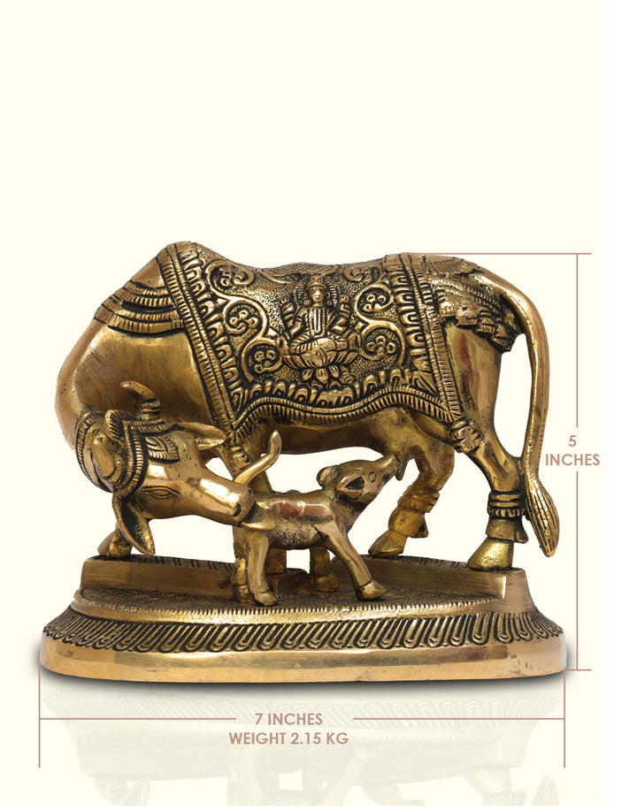 5" Brass Gho Mata - Sripuram Store