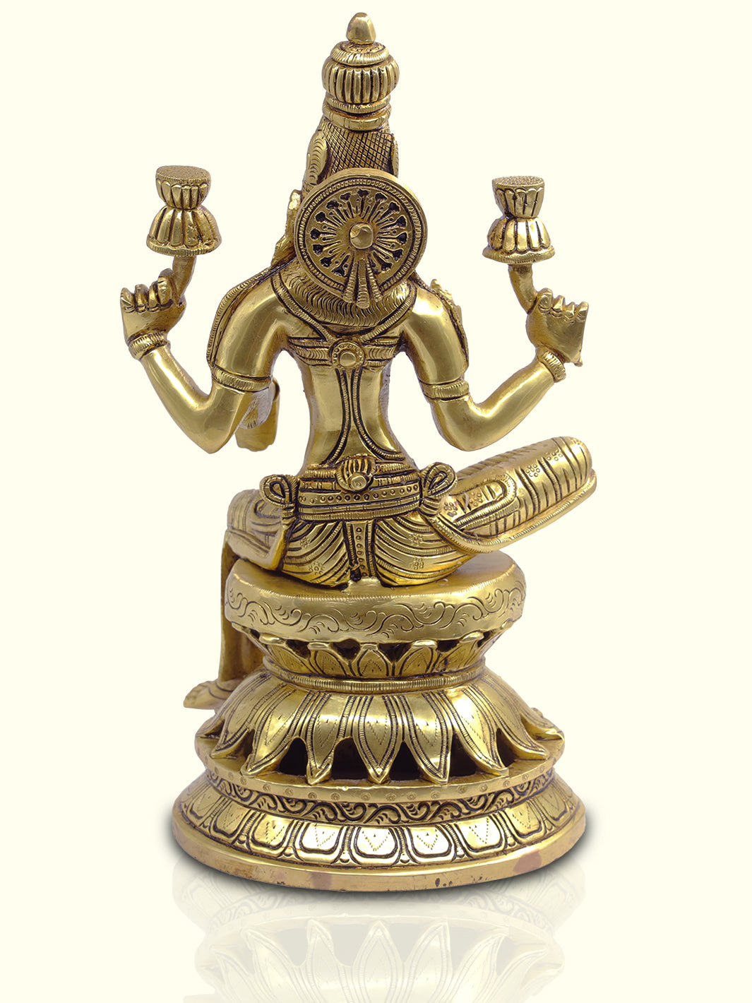 12" Brass Special Lakshmi with Oval Base - Sripuram Store