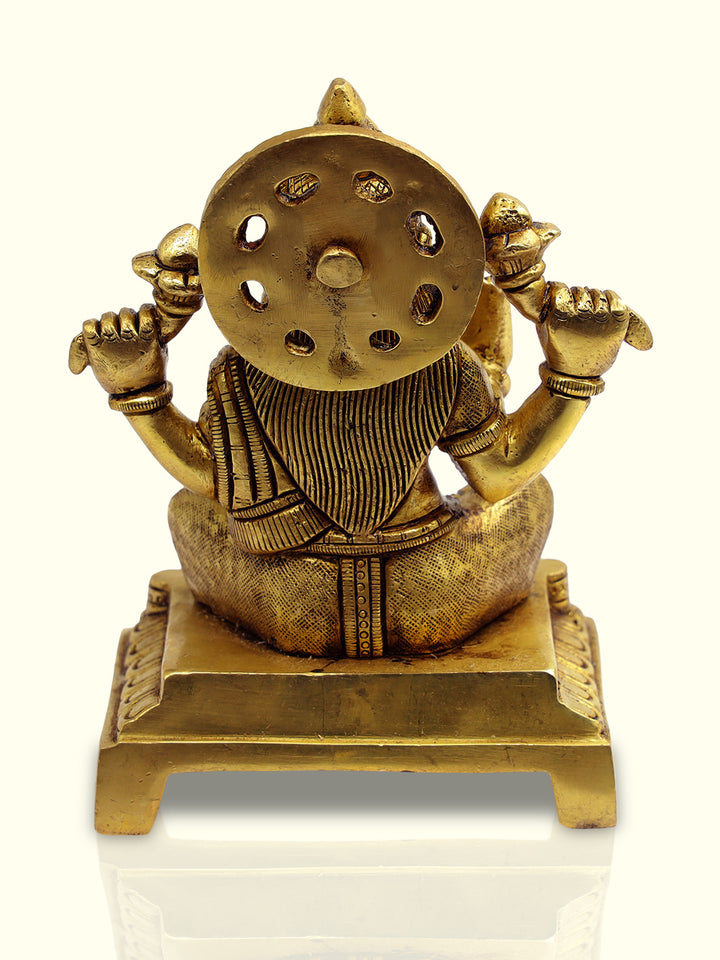 6" Brass Padma Lakshmi with Square Base - Sripuram Store