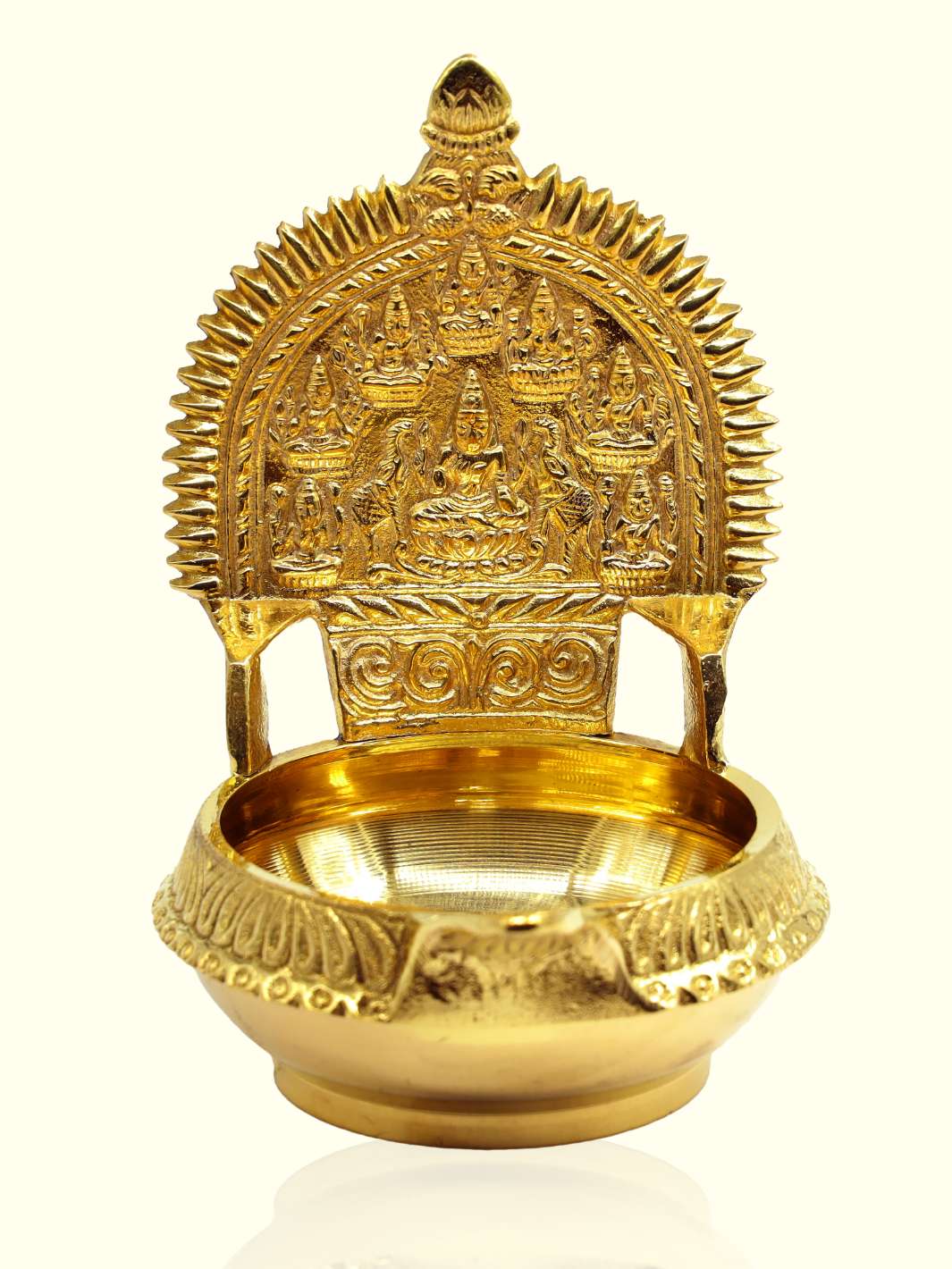 6" AshtaLakshmi Deepa (Lamp) - Sripuram Store