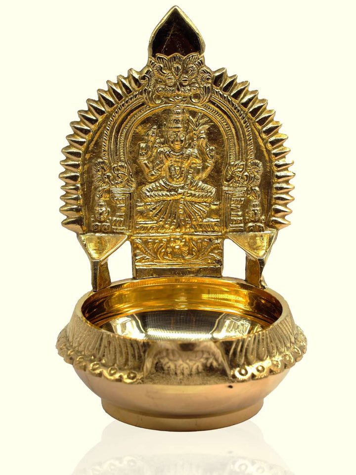 6" Brass Kamatchi Deepa (Lamp) - Sripuram Store