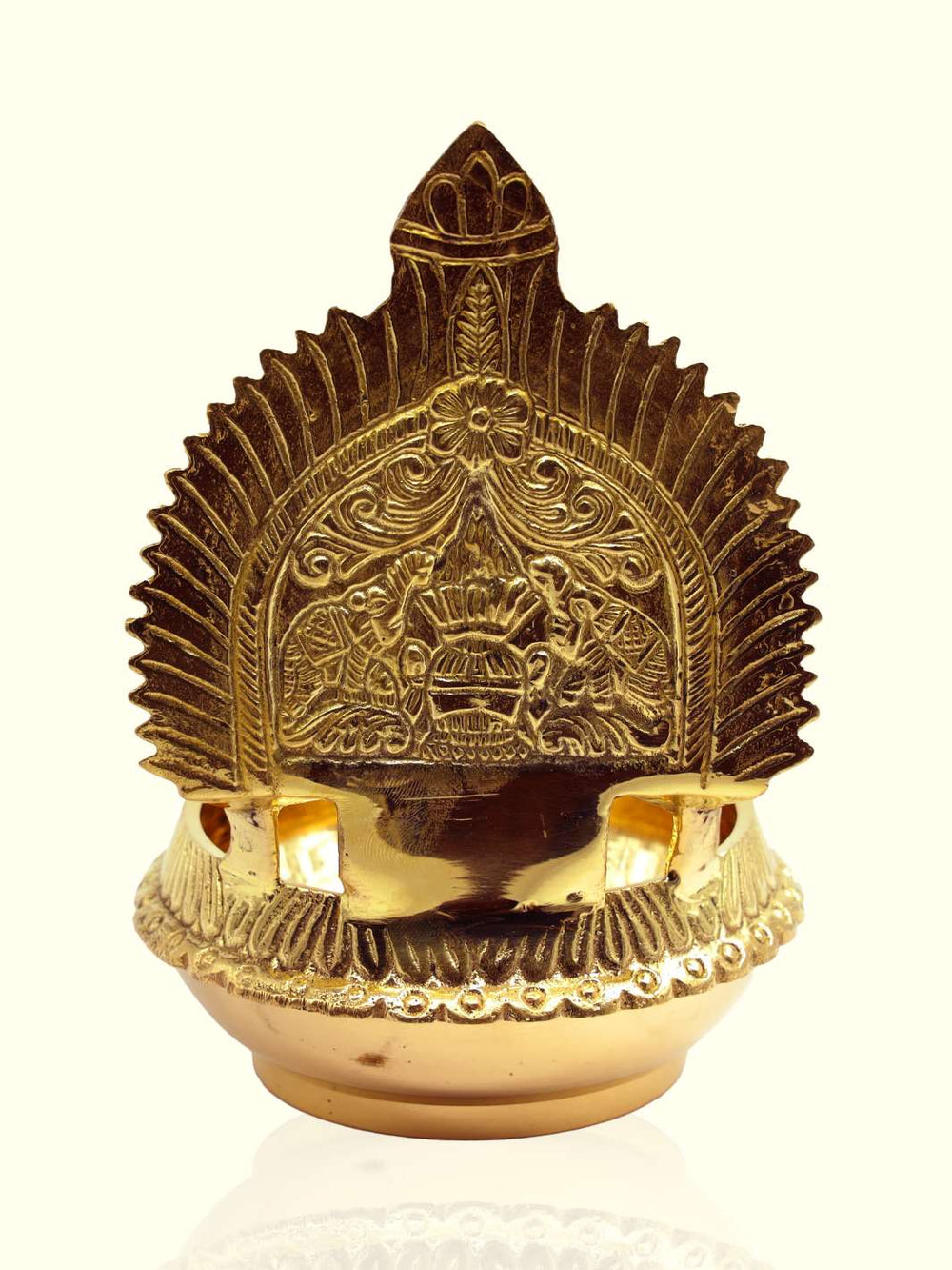 6" Brass Kamatchi Deepa (Lamp) - Sripuram Store