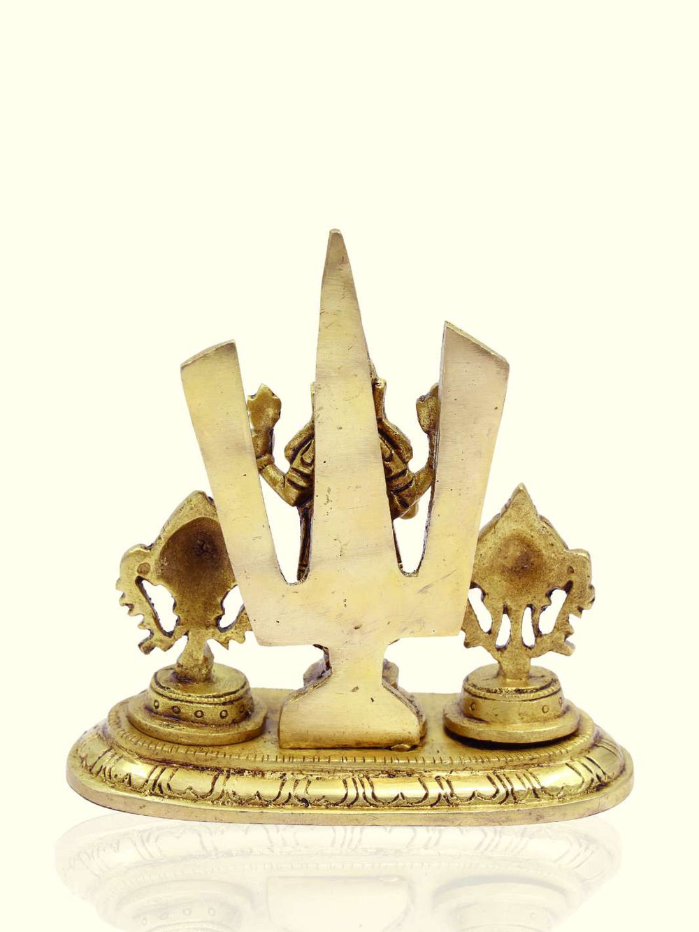 5" Brass Balaji with Shanka and Chakra on the side - Sripuram Store