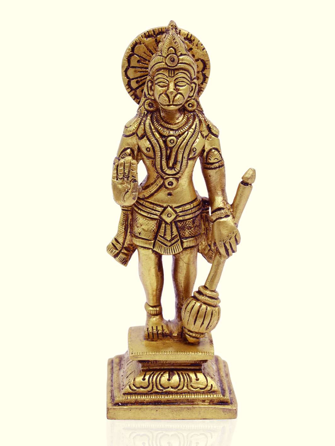 5" Brass Hanuman - Sripuram Store