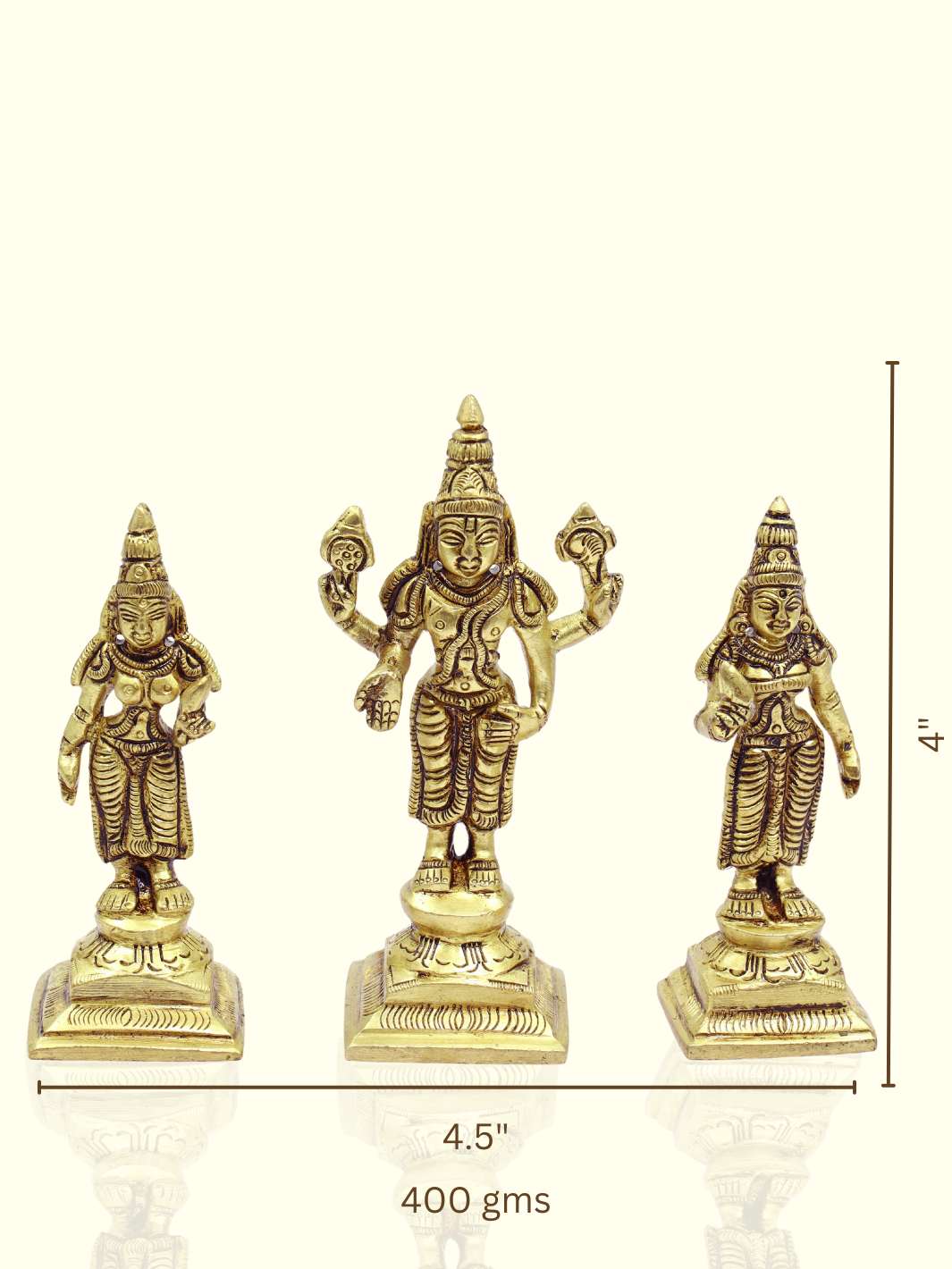 4" Brass Balaji Family - Sripuram Store