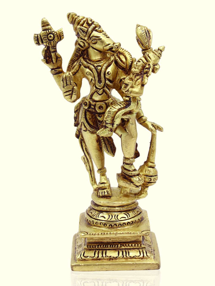 5.5" Brass Standing Varaha Lakshmi - Sripuram Store