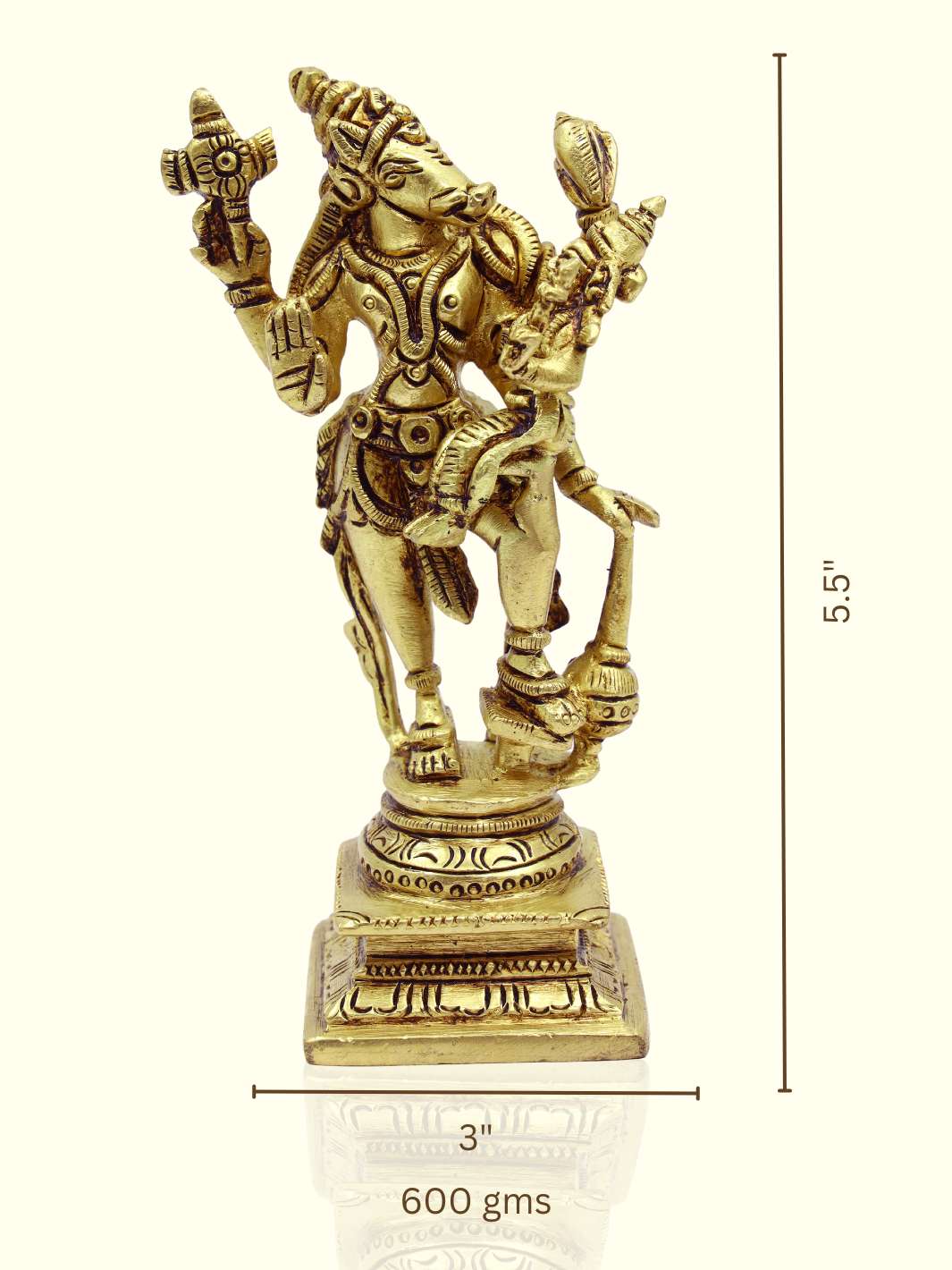 5.5" Brass Standing Varaha Lakshmi - Sripuram Store