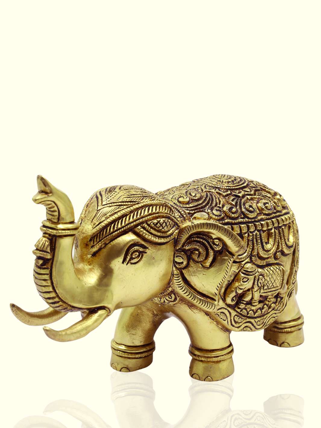 5" x 9" Brass Elephant - Sripuram Store