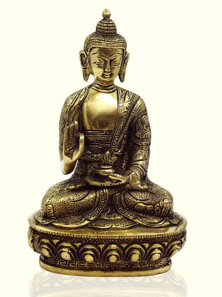 8" Brass Buddha - Sripuram Store