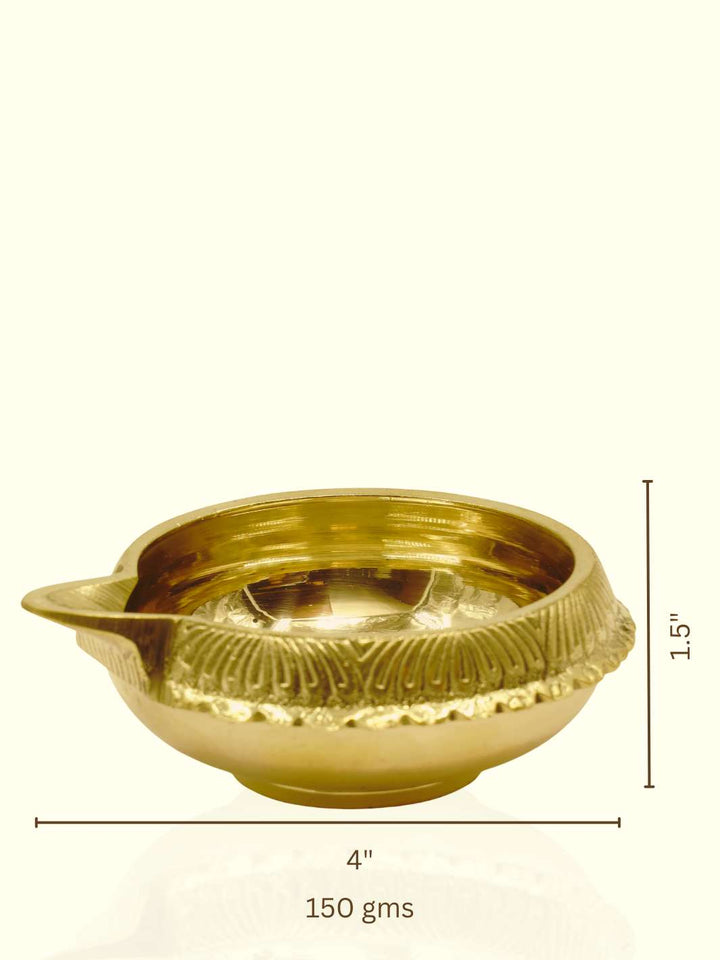 4" Wide Brass Kuber Deepa - Sripuram Store