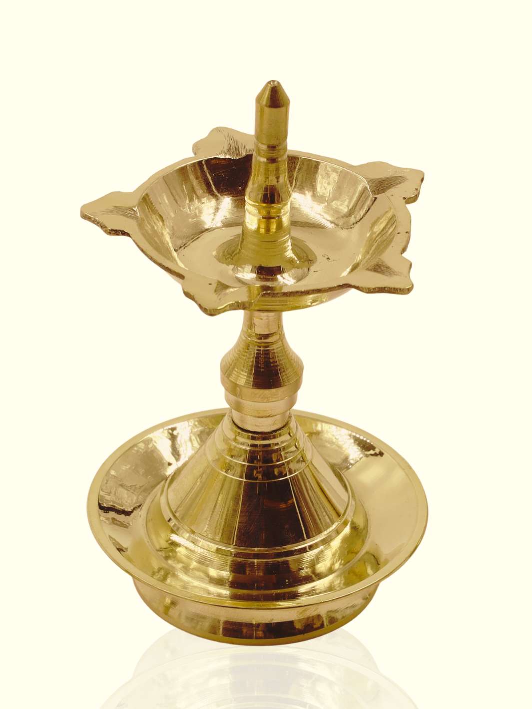 4.5" Brass Standing Lamp -  Udupi Deepa - Sripuram Store