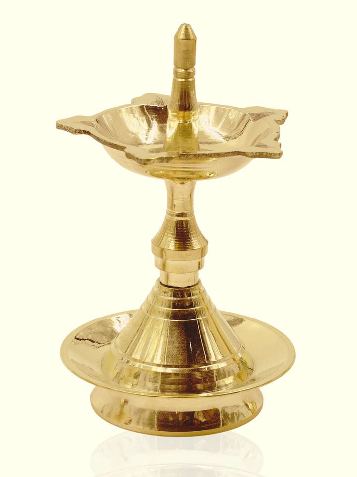 4.5" Brass Standing Lamp -  Udupi Deepa - Sripuram Store