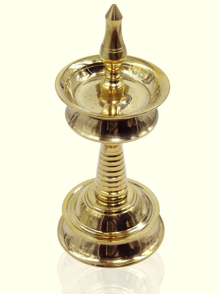 Brass Fancy Standing Lamp -  Kerela Deepa. 8.5", 9" & 9.5" - Sripuram Store