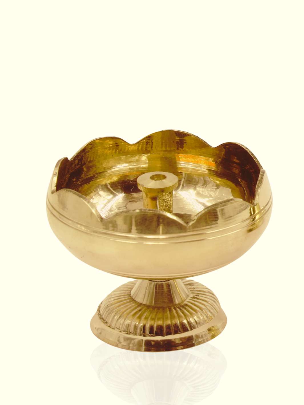 2" Brass Tomato Shape Lamp - Sripuram Store