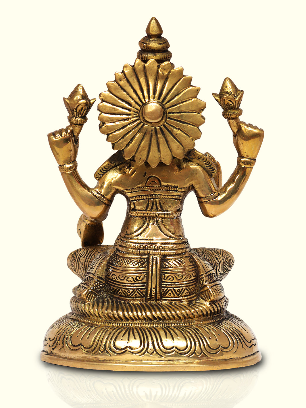 7.5" Brass Padma Lakshmi with Oval Base - Sripuram Store