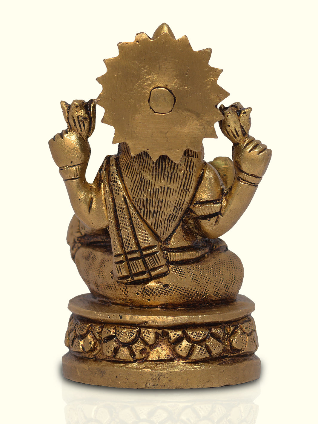 3" Brass Lakshmi with Round Base - Sripuram Store