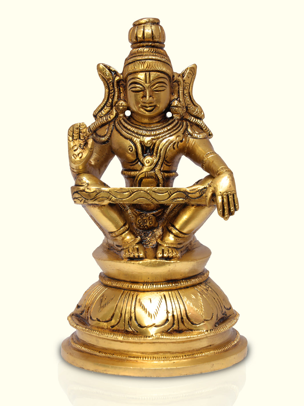 6.5" Brass Ayyapa Swami - Sripuram Store