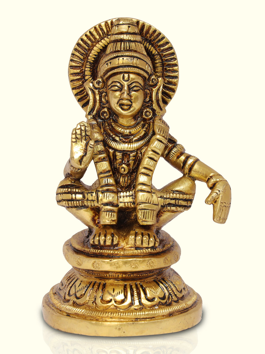 3.5" Brass Ayyapa Swami - Sripuram Store