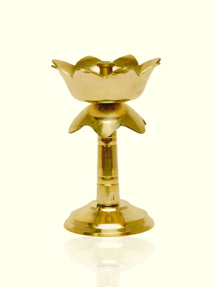 4" Tall Lotus Lamp - Sripuram Store