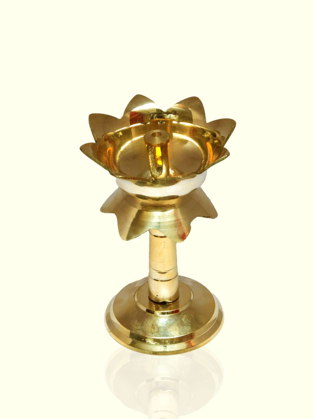 4" Tall Lotus Lamp - Sripuram Store