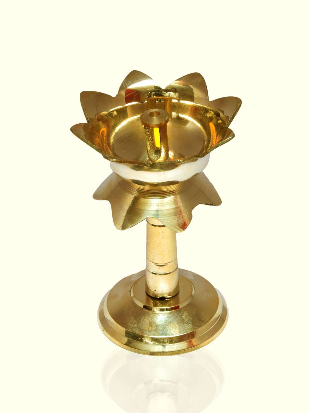 4.5" Tall Lotus Lamp - Sripuram Store