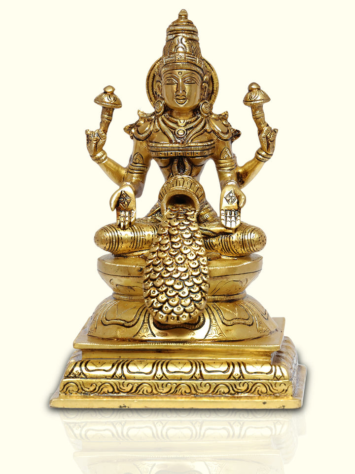 9" Brass Dhanalakshmi - Sripuram Store