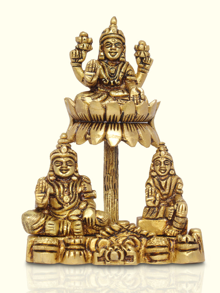 5" Brass Kuber Lakshmi - Sripuram Store