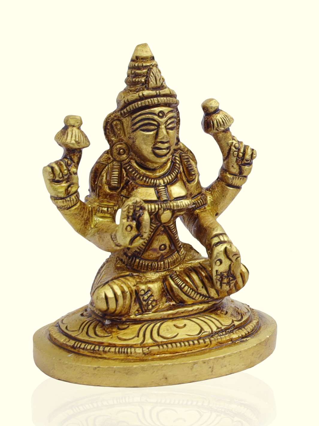 2.5" Brass Lakshmi with Special Finish - Sripuram Store