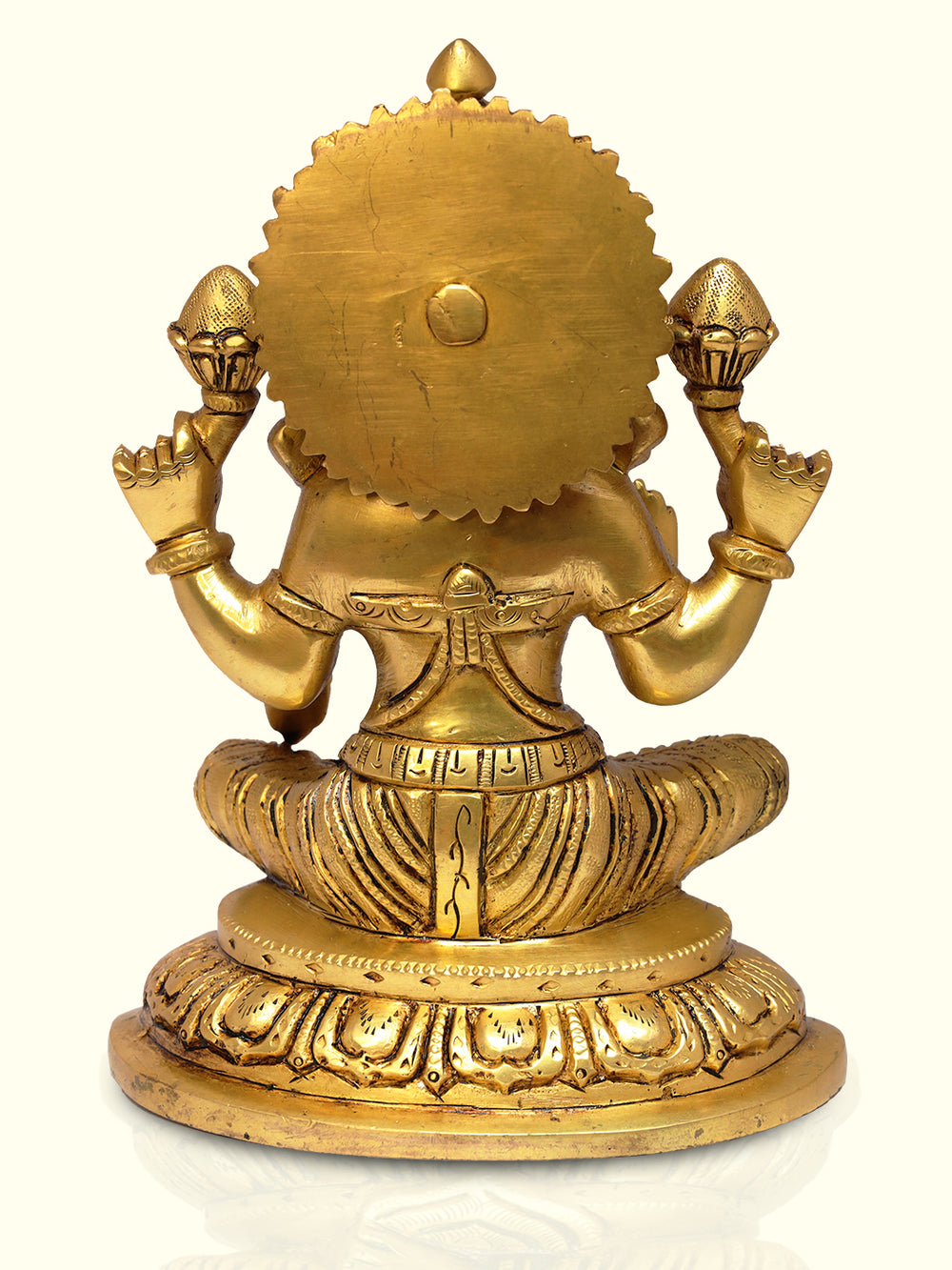 7.5" Brass Lakshmi with Special Finish - Sripuram Store