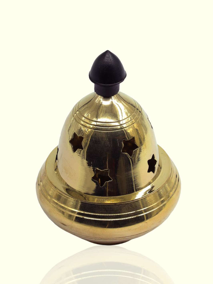 4" Brass Lamp with Nanda Dakkan - Sripuram Store