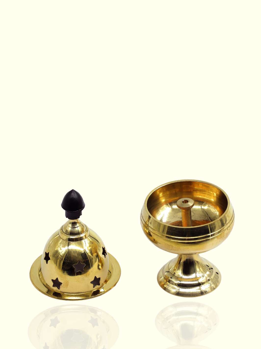 5" Brass Lamp with Nanda Dakkan - Sripuram Store