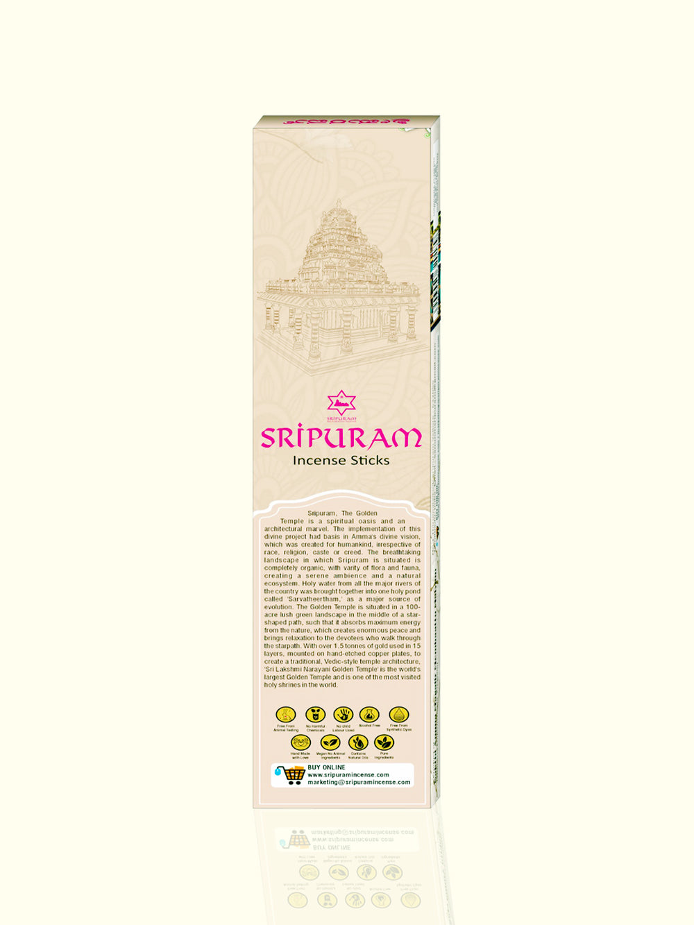 Sripuram Bronze Incense Economy sticks  - 100 gms - Sripuram Store