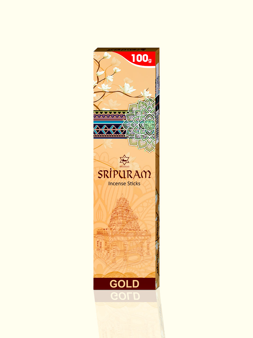 Sripuram Gold Incense sticks  - 100 gms - Sripuram Store