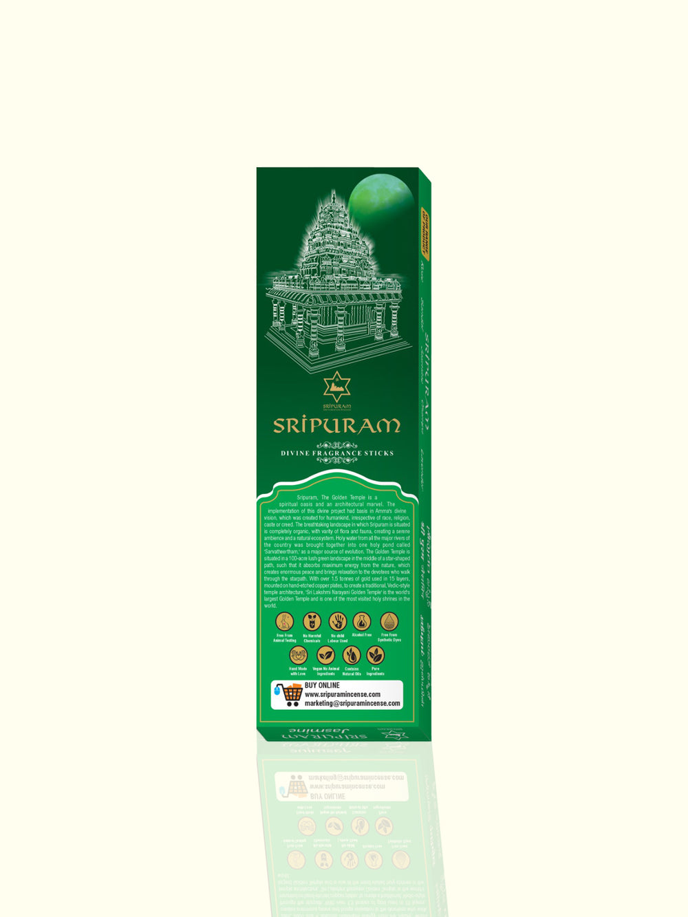 Sripuram Jasmine Incense - 20 STICKS - Sripuram Store